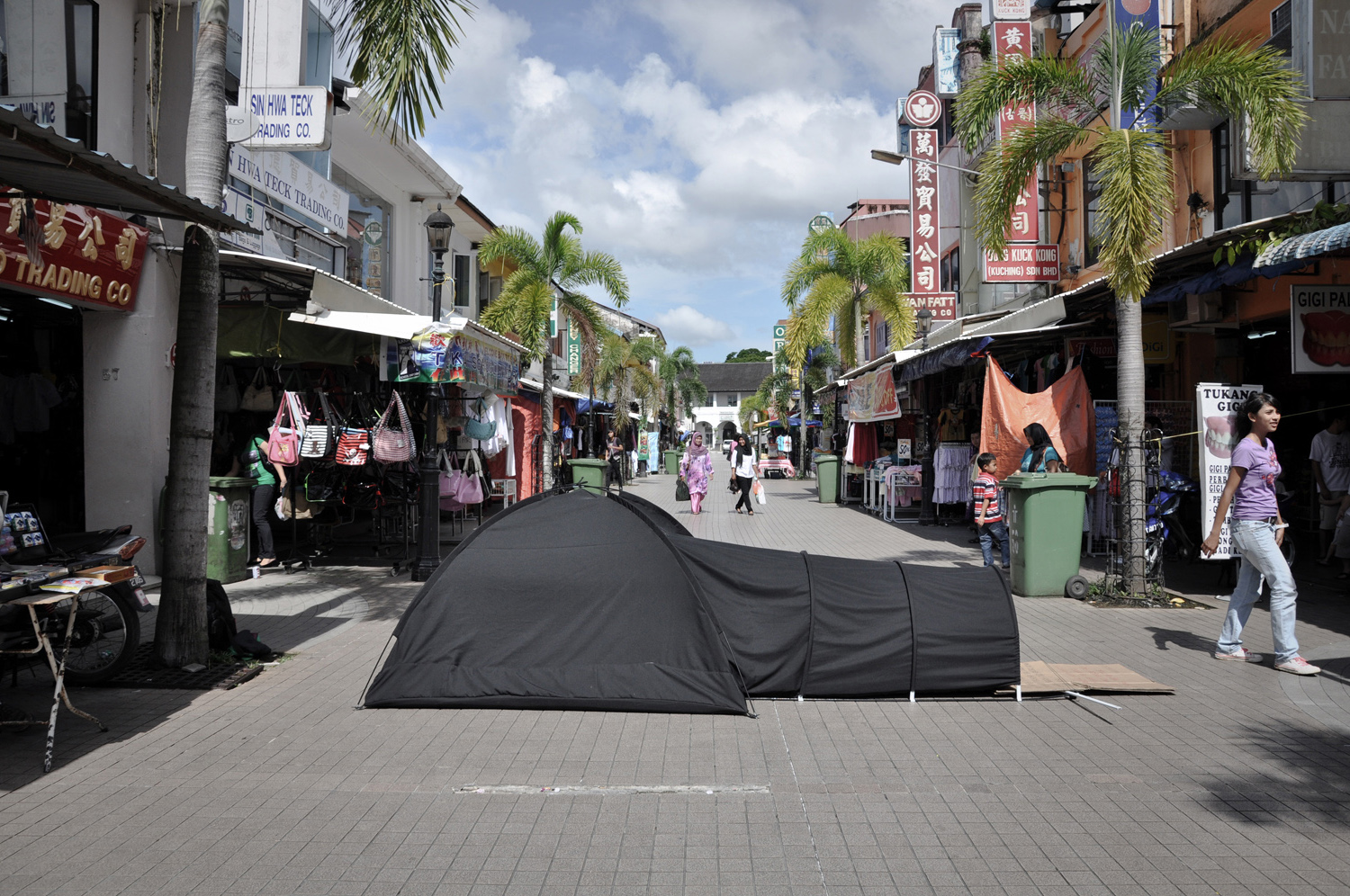 Installation view, Indian Street, Kuching, Sarawak, Malaysia.