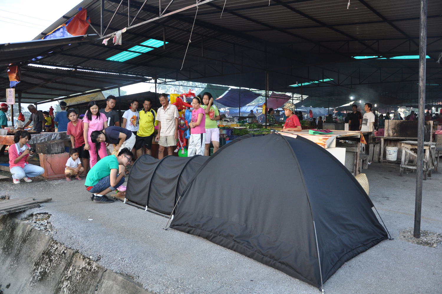Installation view, Pasar Samarindah, Kota Samarahan, Sarawak, Malaysia.
